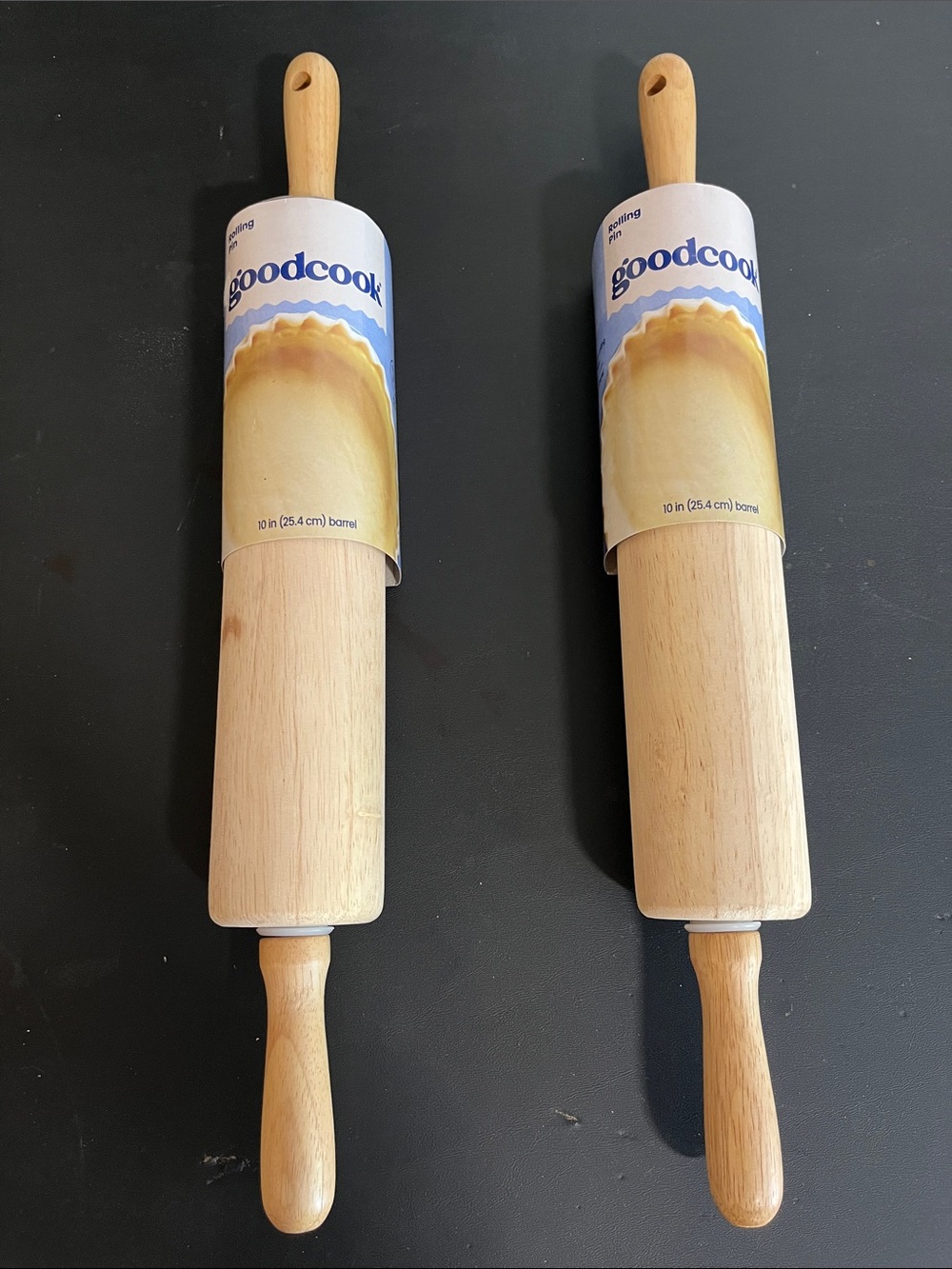 Goodcook Wooden Rolling Pin- Natural Wood 10”